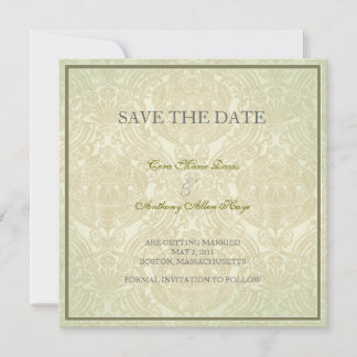 Save The Date Dilly vert élégant enregistrer la date