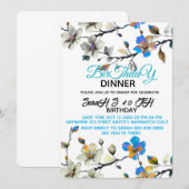 Save The Date Dîner d'anniversaire numérique Modèle, noir (Devant / Derrière)