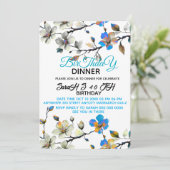 Save The Date Dîner d'anniversaire numérique Modèle, noir (Debout devant)