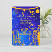 Save The Date Dîner d'anniversaire numérique Modèle, noir (Debout devant)