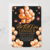 Save The Date Dîner d'anniversaire numérique Modèle, noir (Devant)