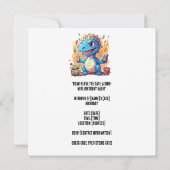 Save The Date Dinosaur 5e fête d'anniversaire (Dos)