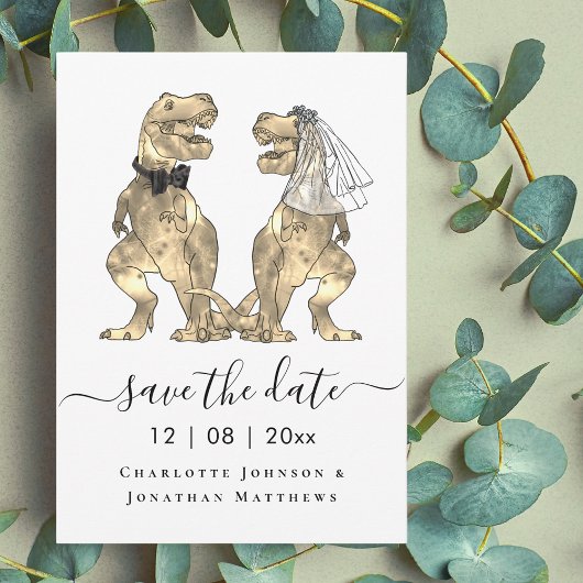Save The Date Dinosaur Mariage à thème