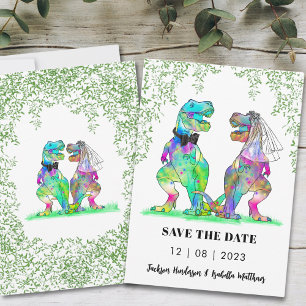 Save The Date Dinosaur Mariage à thème amusant