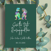 Save The Date Dinosaur Mariage Funny T-Rex mariée et mariée