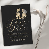 Save The Date Dinosaur Themed Wedding
