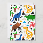 Save The Date Dinosaures motif transparent (Devant)