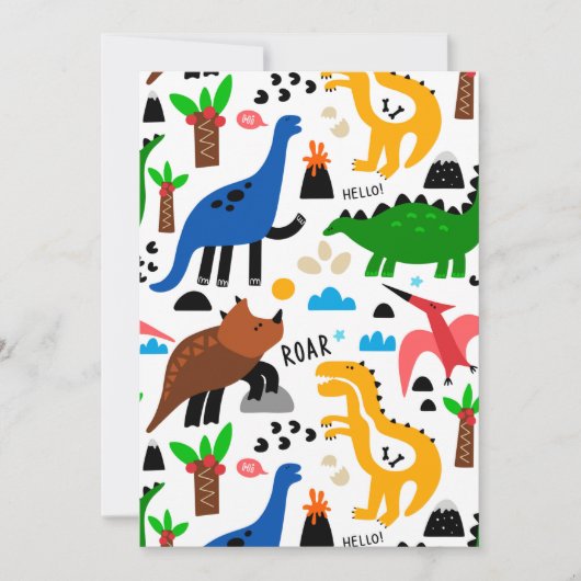 Save The Date Dinosaures motif transparent (Devant)
