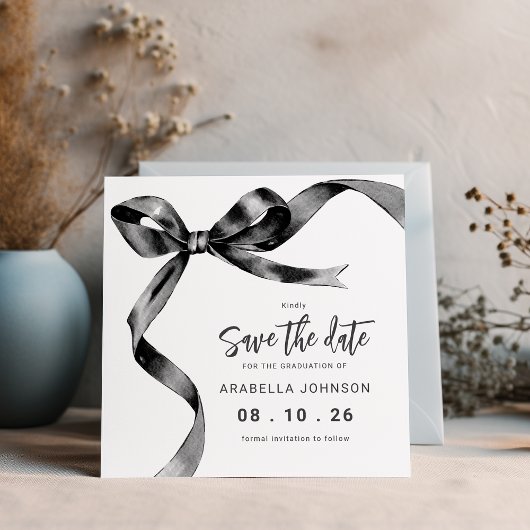 Save The Date Diplôme à ruban noir tendance