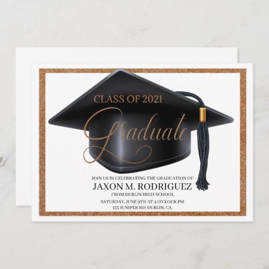 SAVE THE DATE DIPLÔME, GRAND PARTI, CLASSE 2021 (Devant / Derrière)