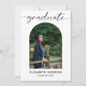 Save The Date Diplôme photo minimal de l'arc de script tendance (Devant)