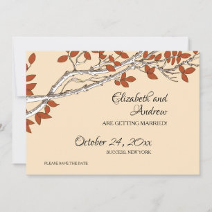 Save The Date Direction de l'automne Enregistrer la date de l'an