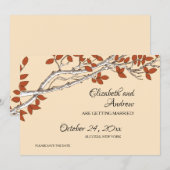 Save The Date Direction de l'automne Enregistrer la date de l'an (Devant / Derrière)