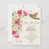 Save The Date Disposition floral élégant et doux (Devant)