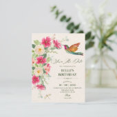 Save The Date Disposition floral élégant et doux (Debout devant)