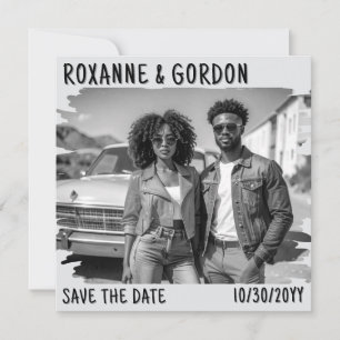 Save The Date Disque vinyle noir et blanc Musique Rétro