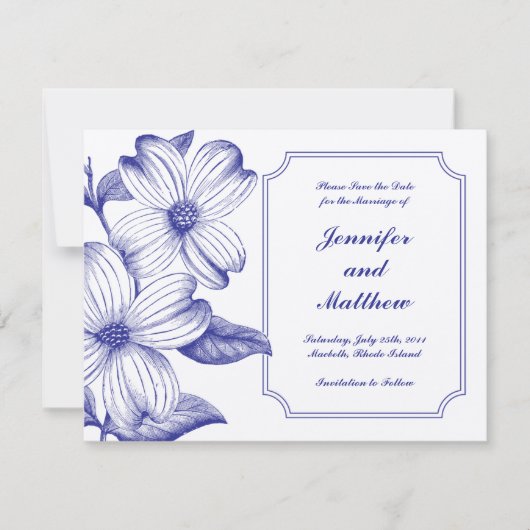 Save The Date Dogwood Enregistrer la date Annonce (Devant)