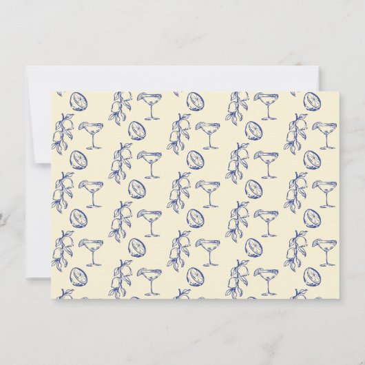 Save The Date Dolce Vita Limoncello Beurre jaune Enregistrer la  (Dos)