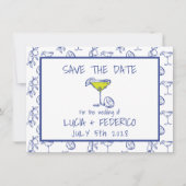 Save The Date Dolce Vita Limoncello boire un mariage Enregistrer (Devant)