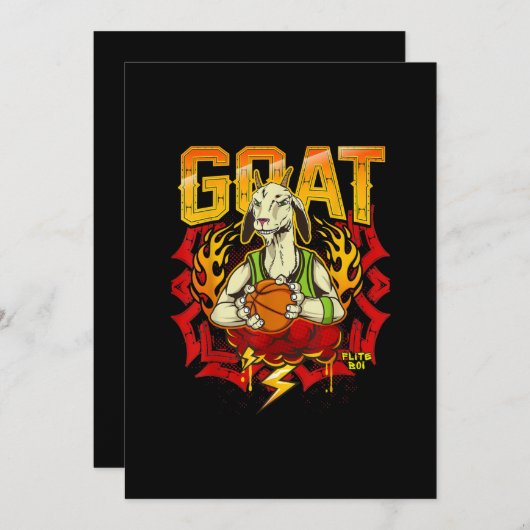 Save The Date Don de chèvre de basket-ball (Devant / Derrière)