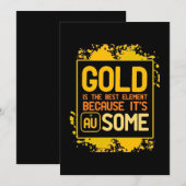 Save The Date Don de scientifique | L'Or Est Le Meilleur Élément (Devant / Derrière)