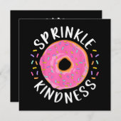 Save The Date Donut Sprinkle Kindness Funny Girls Femmes Doughnu (Devant / Derrière)