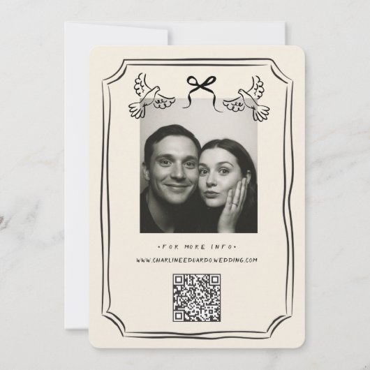 Save The Date Doodle à main fantaisie (Dos)