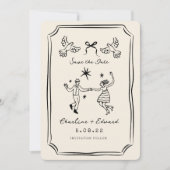 Save The Date Doodle à main fantaisie (Devant)