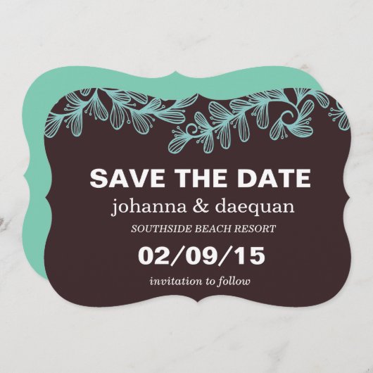 Save The Date Doodle Feuille (Devant / Derrière)