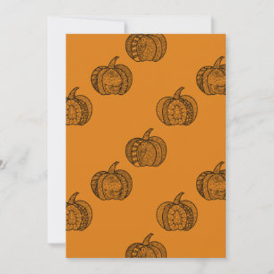 Save The Date Doodles d'Halloween boho mandala citrouilles Autom