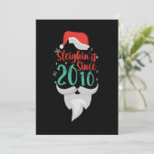 Save The Date Dormir depuis 2010 Noël Anniversaire Père Noël (Debout devant)