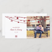 Save The Date Double Bonheur Lanternes Mariage Enregistrer la da (Devant / Derrière)