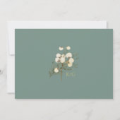 Save The Date Douce flore botanique de mariage à la sauge (Dos)
