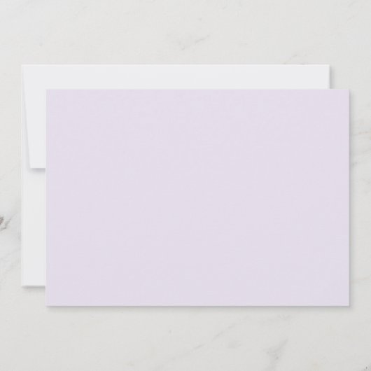 Save The Date Douce Pourpre | Mariage Lavande aérien Formel (Dos)