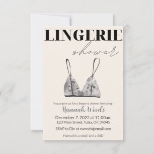 Save The Date Douche de lingerie à l'aquarelle