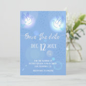 Save The Date Doves Mariage éclairage bleu (Debout devant)