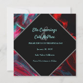 Save The Date Dramatique rouge et noir Enregistrer la date (Dos)