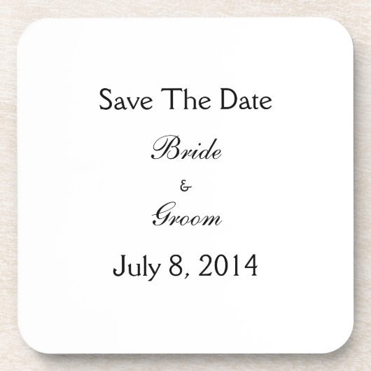 Save the date drankjes onderzetter (Voorkant)