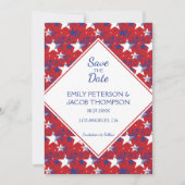 Save The Date Drapeau Abstrait américain (Devant)