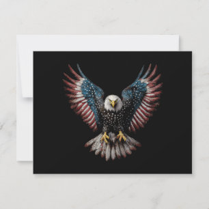 Save The Date Drapeau Américain Aigle Chauve 4 Juillet USA Patri