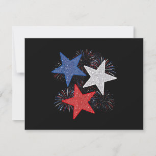 Save The Date Drapeau Américain Feux D'artifice Étoiles 4 Juille