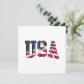 Save The Date Drapeau américain Vintage (Debout devant)