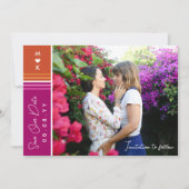 Save The Date Drapeau lesbienne romantique Mariage photo (Devant)