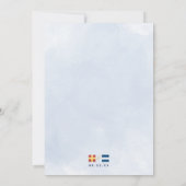 Save The Date Drapeau Maritime Nautique Monogramme Mariage Enreg (Dos)