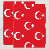 Save The Date Drapeau turc (Devant / Derrière)
