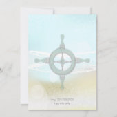 Save The Date Dream Shore Beach Blue Wedding Enregistrer la date (Dos)