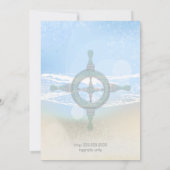 Save The Date Dream Shore Beach Mariage très bleuEnregistrer la  (Dos)