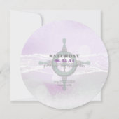 Save The Date Dream Shore Beach Orchid Wedding Enregistrer la da (Dos)