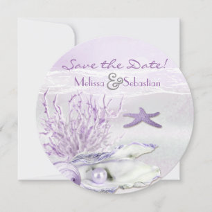 Save The Date Dream Shore Beach Orchid Wedding Enregistrer la da