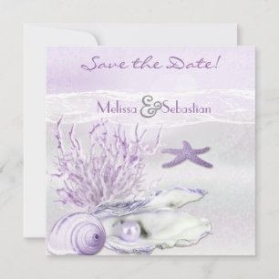 Save The Date Dream Shore Beach Orchid Wedding Enregistrer la da